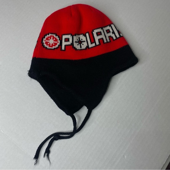 Vintage Polaris Knit Snowmobile Winter Hat Cap Beanie 80s 90s Made In USA - Picture 5 of 8
